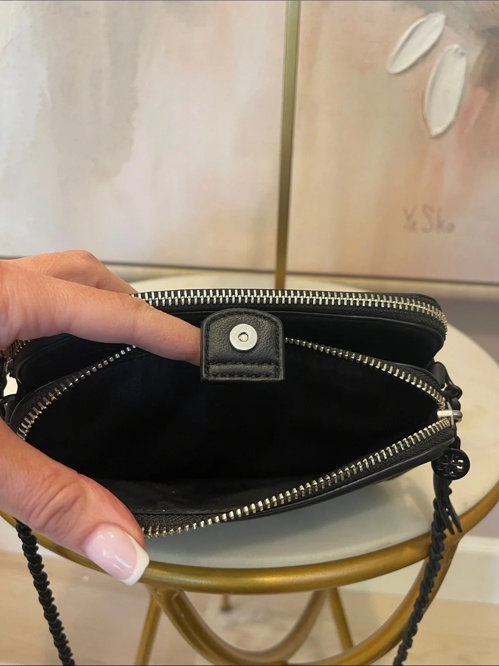 Tory Burch Matte Fleming Double Zip Crossbody